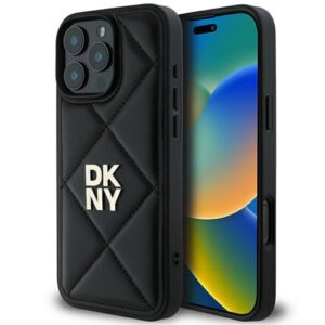 Kitas telefono priedas DKNY  DKNY Quilted Stack Logo iPhone 16 Pro Case - Black 