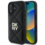 Cits mobilo telefonu aksesuārs DKNY  DKNY Quilted Stack Logo iPhone 16 Case - Black 