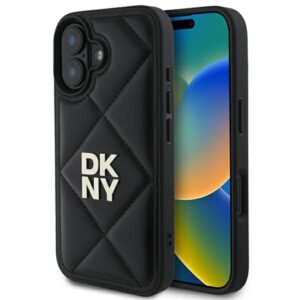 Kitas telefono priedas DKNY  DKNY Quilted Stack Logo iPhone 16 Case - Black 