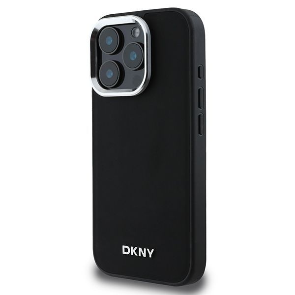 Muu telefoni lisavarustus DKNY DKNY Plain Silver Logo MagSafe iPhone 16 Pro Case - Black
