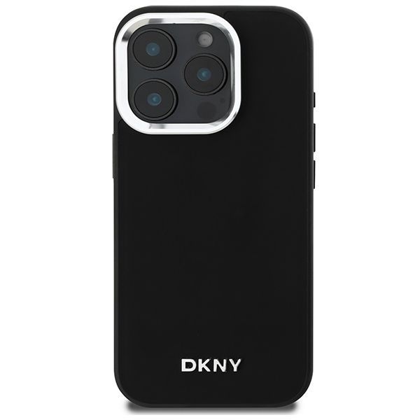 Muu telefoni lisavarustus DKNY DKNY Plain Silver Logo MagSafe iPhone 16 Pro Case - Black