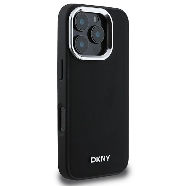 Muu telefoni lisavarustus DKNY DKNY Plain Silver Logo MagSafe iPhone 16 Pro Case - Black