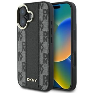 Cits mobilo telefonu aksesuārs DKNY  DKNY Checkered Pattern Magsafe iPhone 16 Plus Case - Black 
