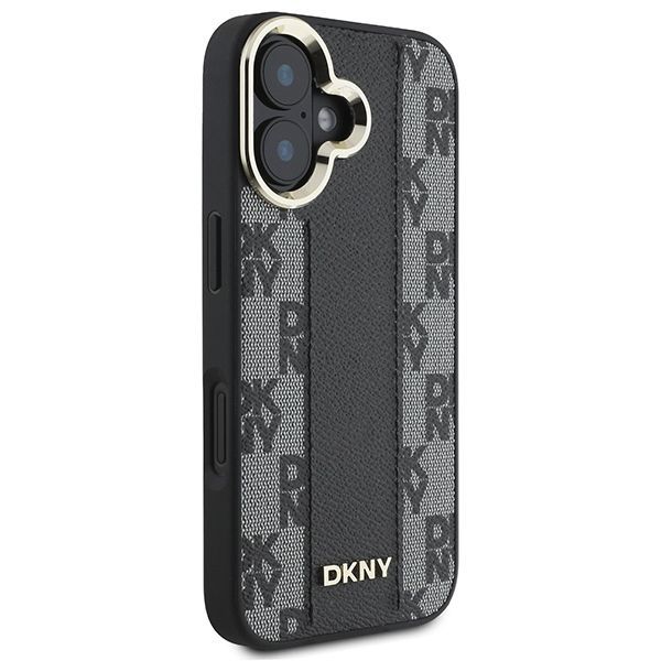 Cits mobilo telefonu aksesuārs DKNY DKNY Checkered Pattern Magsafe iPhone 16 Plus Case - Black