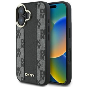 Cits mobilo telefonu aksesuārs DKNY Apple DKNY Checkered Pattern Magsafe iPhone 16 Case - Black 