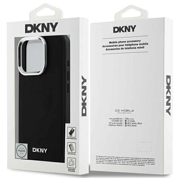Muu telefoni lisavarustus DKNY DKNY Plain Silver Logo MagSafe iPhone 16 Pro Max Case - Black