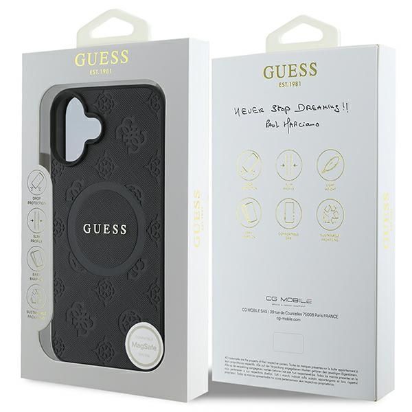 Muu telefoni lisavarustus Guess Guess Saffiano Peony Classic Logo MagSafe case for iPhone 16 - black