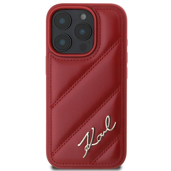 Muu telefoni lisavarustus Karl Lagerfeld Karl Lagerfeld Quilted Signature iPhone 16 Pro Case - Red