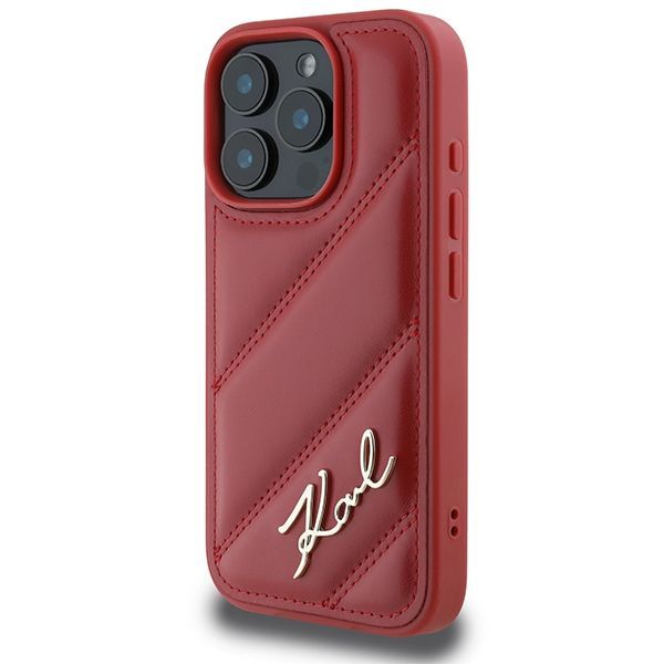 Muu telefoni lisavarustus Karl Lagerfeld Karl Lagerfeld Quilted Signature iPhone 16 Pro Case - Red