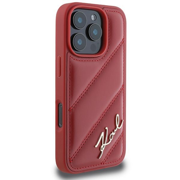 Muu telefoni lisavarustus Karl Lagerfeld Karl Lagerfeld Quilted Signature iPhone 16 Pro Case - Red