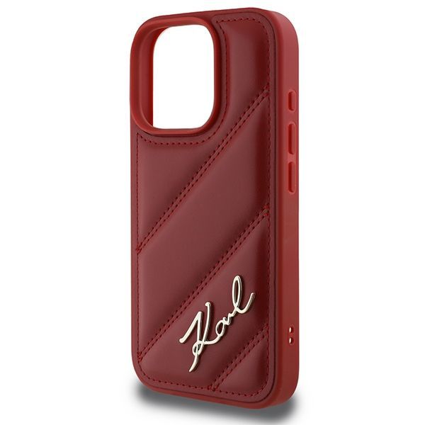 Muu telefoni lisavarustus Karl Lagerfeld Karl Lagerfeld Quilted Signature iPhone 16 Pro Case - Red