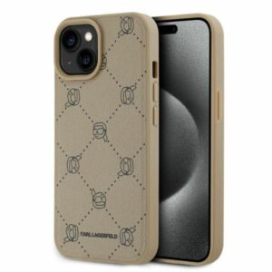 Kitas telefono priedas Karl Lagerfeld  Karl Lagerfeld Magsafe Karl Head iPhone 15 Case - Beige 