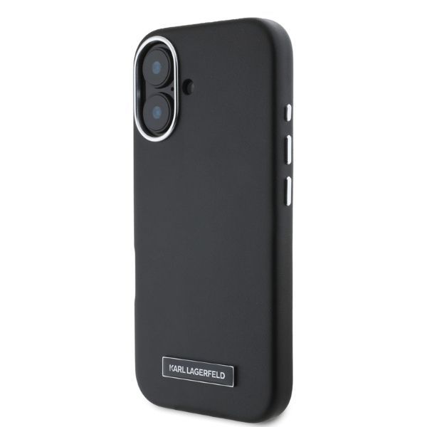 Other Phone Accessory Karl Lagerfeld Karl Lagerfeld FW Metal Plate MagSafe iPhone 16 Case - Black