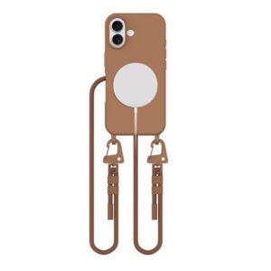Cits mobilo telefonu aksesuārs Tech-Protect  Tech-Protect MagNecklace MagSafe case with lanyard for iPhone 16 - brown 