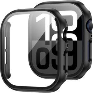 Kitas telefono priedas Tech-Protect  Tech-Protect Defense360 Tempered Glass Case for Apple Watch 10 (46mm) - Black 