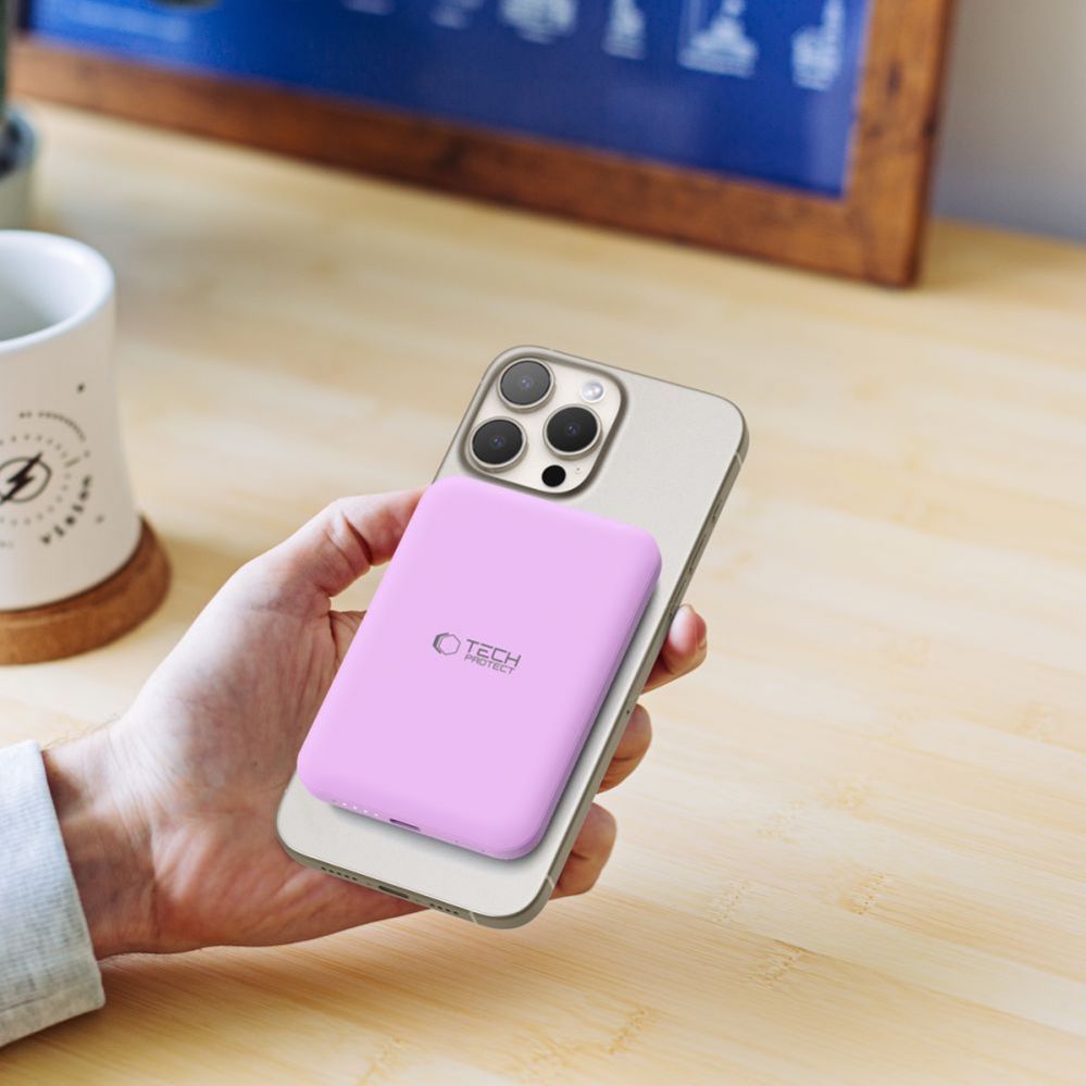 Other Phone Accessory Tech-Protect Tech-Protect LifeMag MagSafe PB10 5000mAh Power Bank - Pink