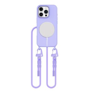 Cits mobilo telefonu aksesuārs Tech-Protect  Tech-Protect MagNecklace MagSafe Case with Lanyard for iPhone 16 Pro Max - Purple 