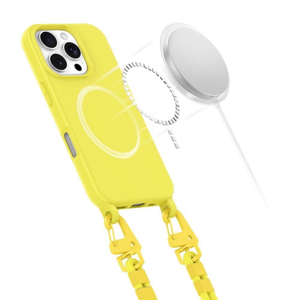 Muu telefoni lisavarustus Tech-Protect Tech-Protect MagNecklace MagSafe Case with Lanyard for iPhone 16 Pro Max - Yellow