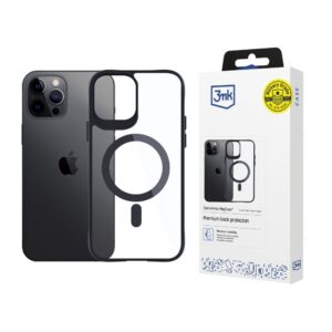 Other Phone Accessory 3MK  3mk Satin Armor MagCase with MagSafe for iPhone 12 Pro Max - Clear with Black Frame 