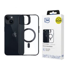 Other Phone Accessory 3MK  3mk Satin Armor MagCase with MagSafe for iPhone 13 / 14 - Transparent with Black Frame 