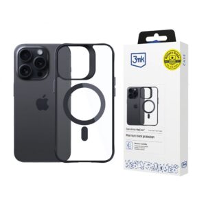 Other Phone Accessory 3MK  3mk Satin Armor MagCase with MagSafe for iPhone 14 Pro Max - Clear with Black Frame 