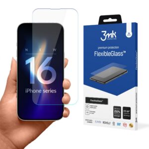 Cits mobilo telefonu aksesuārs 3MK  Tempered glass 3mk FlexibleGlass for iPhone 16 Plus 