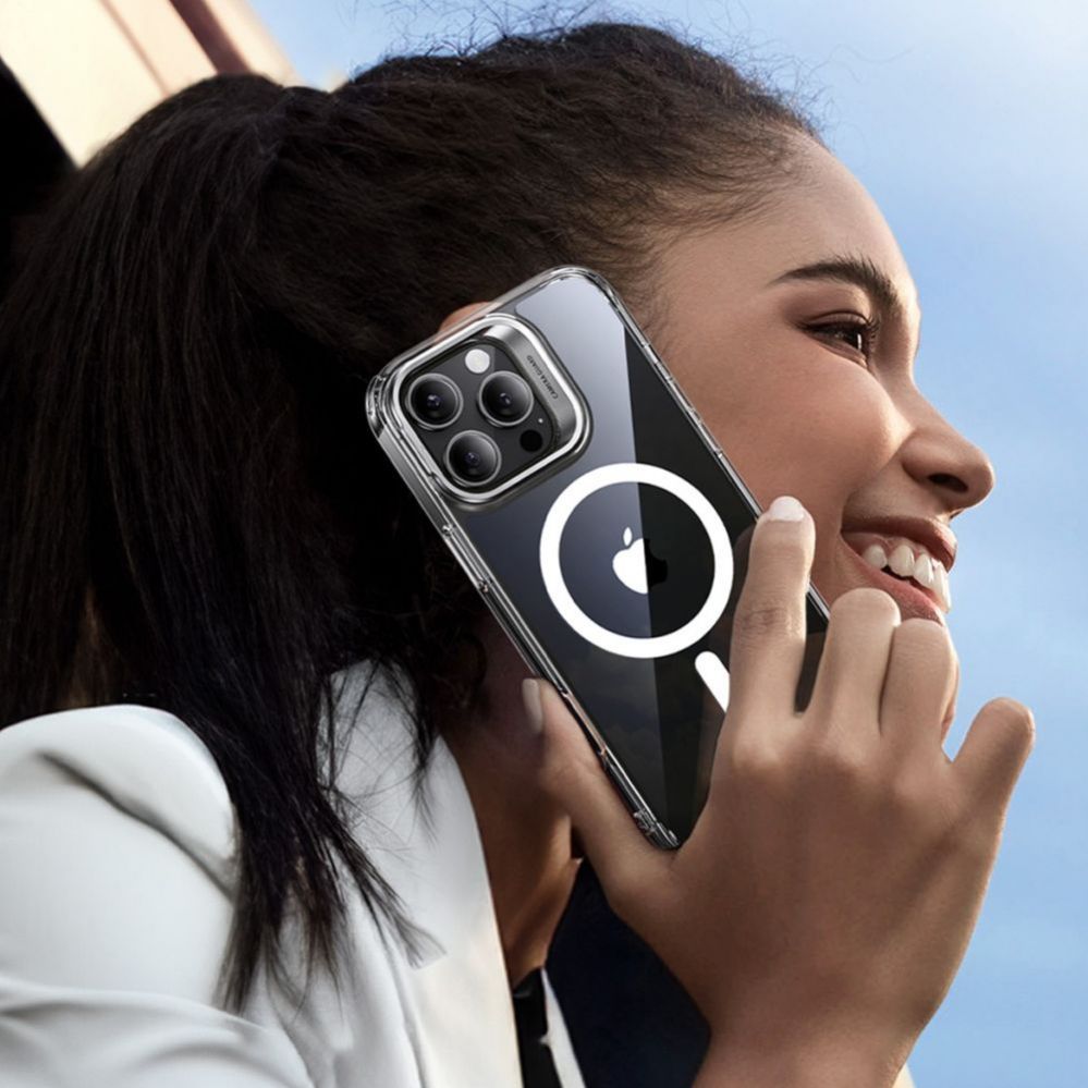 Other Phone Accessory ESR ESR Classic Hybrid Kickstand Halolock MagSafe Case Set with Stand + Tempered Glass for iPhone 16 Pro - Clear