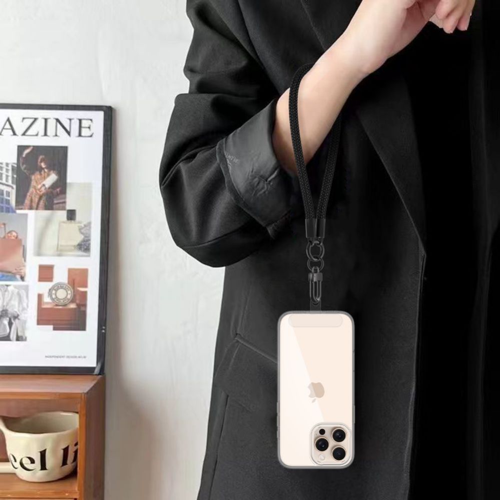 Cits mobilo telefonu aksesuārs Tech-Protect TECH-PROTECT C3S ROPE WRIST STRAP BLACK/BLACK