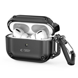 Cits mobilo telefonu aksesuārs Tech-Protect  Tech-Protect Rough Hook Case with Carabiner for Apple AirPods Pro 1 / 2 - Black 