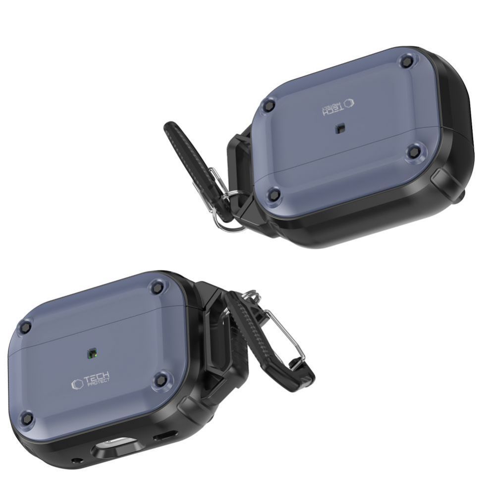 Muu telefoni lisavarustus Tech-Protect Tech-Protect Rough Hook Case with Carabiner for Apple AirPods Pro 1 / 2 - Blue