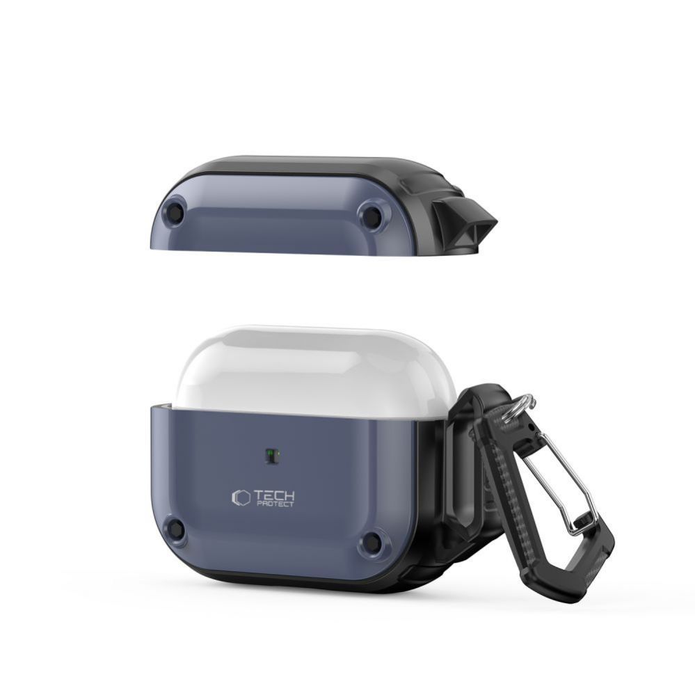 Muu telefoni lisavarustus Tech-Protect Tech-Protect Rough Hook Case with Carabiner for Apple AirPods Pro 1 / 2 - Blue