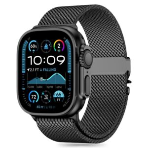 Cits mobilo telefonu aksesuārs Tech-Protect  Tech-Protect Milano Strap for Apple Watch 6 / 7 / 8 / 9 / 10 / SE / Ultra 1 / 2 (44 / 45 / 46 / 49 MM) - Black 