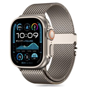 Cits mobilo telefonu aksesuārs Tech-Protect  Tech-Protect Milano strap for Apple Watch 6 / 7 / 8 / 9 / 10 / SE / Ultra 1 / 2 (44 / 45 / 46 / 49 MM) - titanium 