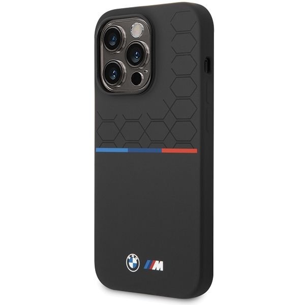 Aizmugurējais vāciņš BMW BMW Silicone Pattern iPhone 15 Pro Case - Black
