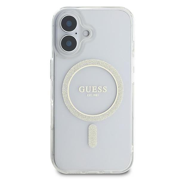 Muu telefoni lisavarustus Guess Apple Guess IML Glitter Circle MagSafe iPhone 16 Case - Clear