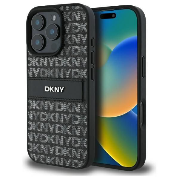Muu telefoni lisavarustus DKNY DKNY Texture Pattern Tonal Stripe iPhone 16 Pro Max Case - Black