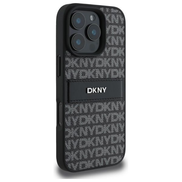 Muu telefoni lisavarustus DKNY DKNY Texture Pattern Tonal Stripe iPhone 16 Pro Max Case - Black
