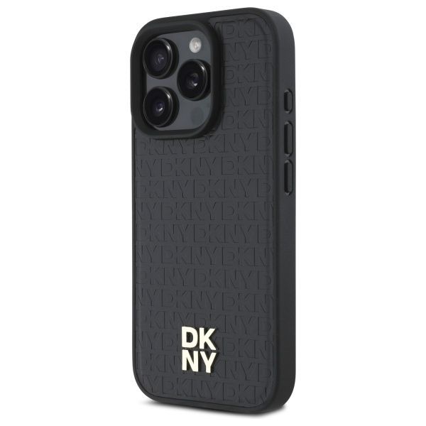 Muu telefoni lisavarustus DKNY DKNY Repeat Pattern Stack Logo MagSafe iPhone 16 Pro Case - Black