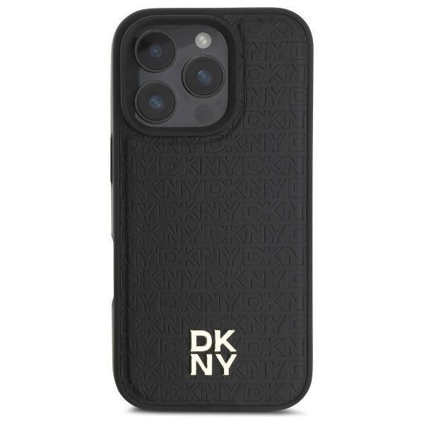 Muu telefoni lisavarustus DKNY DKNY Repeat Pattern Stack Logo MagSafe iPhone 16 Pro Case - Black