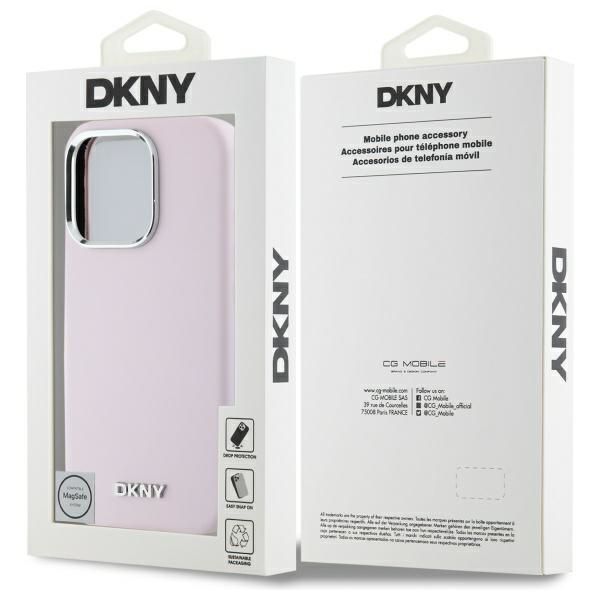 Muu telefoni lisavarustus DKNY DKNY Liquid Silicone Small Metal Logo MagSafe iPhone 16 Pro Case - Pink