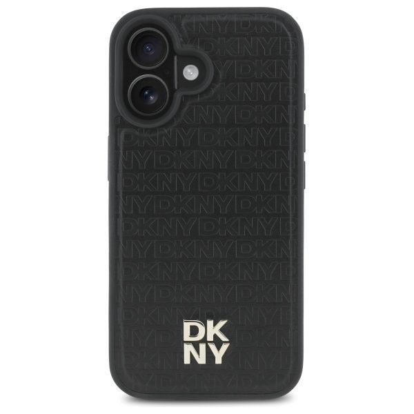 Other Phone Accessory DKNY DKNY Repeat Pattern Stack Logo MagSafe iPhone 16 Case - Black