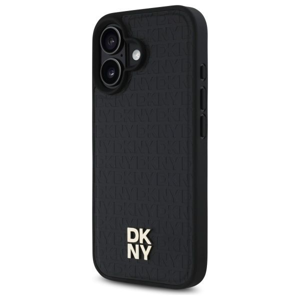 Other Phone Accessory DKNY DKNY Repeat Pattern Stack Logo MagSafe iPhone 16 Case - Black