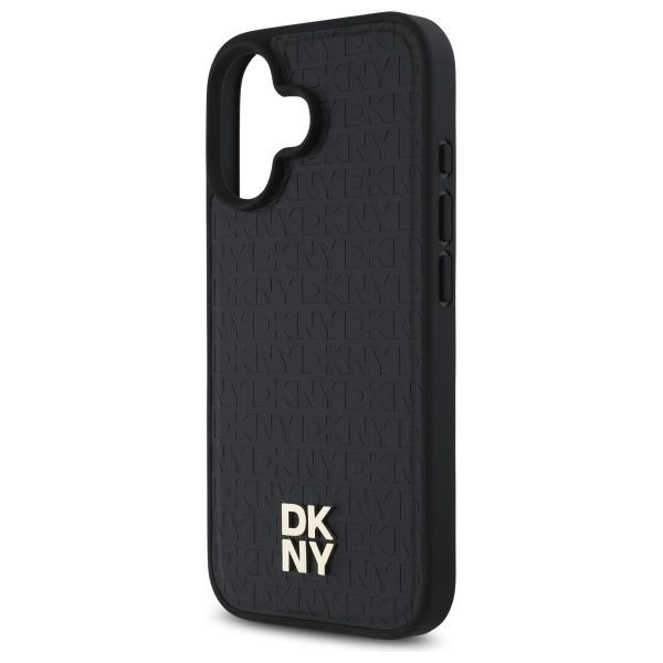 Other Phone Accessory DKNY DKNY Repeat Pattern Stack Logo MagSafe iPhone 16 Case - Black
