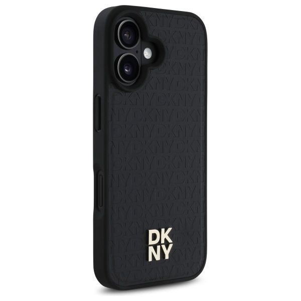 Other Phone Accessory DKNY DKNY Repeat Pattern Stack Logo MagSafe iPhone 16 Case - Black