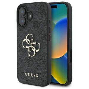 Kitas telefono priedas Guess  Guess 4G Big Logo iPhone 16 Plus Case - Black 