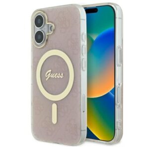 Kitas telefono priedas Guess  Guess IML 4G MagSafe iPhone 16 Plus Case - Pink 