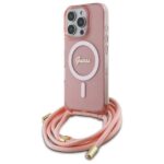 Kitas telefono priedas Guess  Guess Crossbody Cord Script MagSafe Case for iPhone 16 Pro Max - Pink 