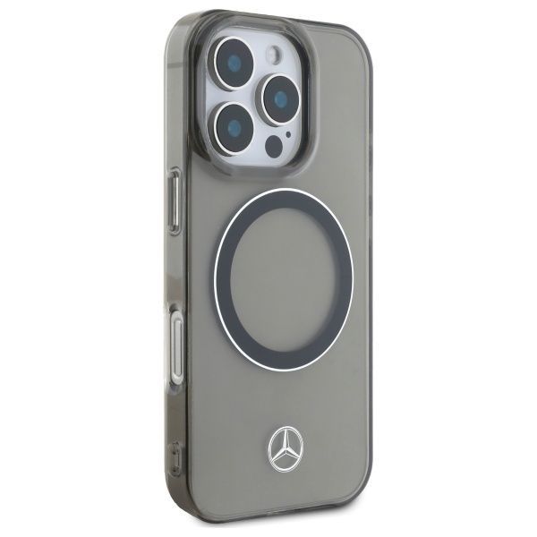 Other Phone Accessory Mercedes-Benz Mercedes Silver Ring MagSafe iPhone 16 Pro Case - Black