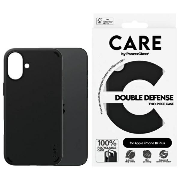 Other Phone Accessory Panzer Glass CARE by PanzerGlass Feature Double Defense Case for iPhone 16 Plus - Black