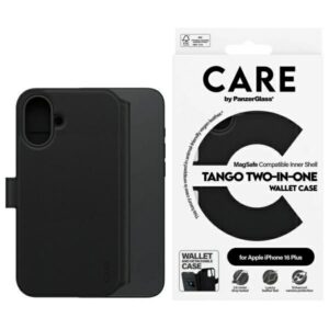Kitas telefono priedas Panzer Glass  CARE by PanzerGlass Feature Tango 2in1 Wallet MagSafe Case for iPhone 16 Plus - Black 
